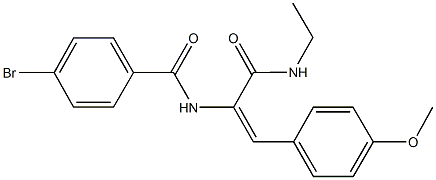 4-bromo-N-[1-[(ethylamino)carbonyl]-2-(4-methoxyphenyl)vinyl]benzamide 化学構造式