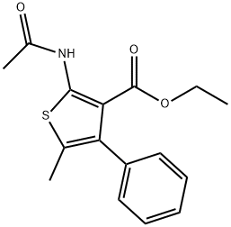 ethyl 2-(acetylamino)-5-methyl-4-phenyl-3-thiophenecarboxylate,43088-45-5,结构式