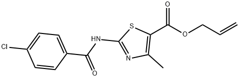 allyl 2-[(4-chlorobenzoyl)amino]-4-methyl-1,3-thiazole-5-carboxylate,431056-11-0,结构式
