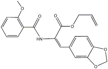 allyl 3-(1,3-benzodioxol-5-yl)-2-[(2-methoxybenzoyl)amino]acrylate Struktur