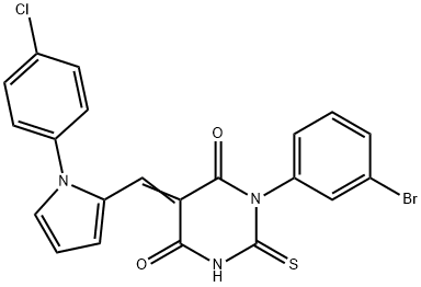 431064-30-1 1-(3-bromophenyl)-5-{[1-(4-chlorophenyl)-1H-pyrrol-2-yl]methylene}-2-thioxodihydro-4,6(1H,5H)-pyrimidinedione