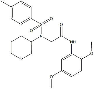 2-{cyclohexyl[(4-methylphenyl)sulfonyl]amino}-N-(2,5-dimethoxyphenyl)acetamide Struktur