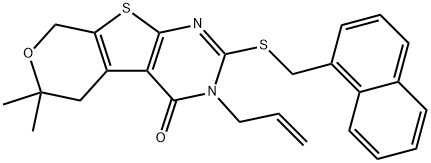 431067-78-6 3-allyl-6,6-dimethyl-2-[(1-naphthylmethyl)sulfanyl]-3,5,6,8-tetrahydro-4H-pyrano[4',3':4,5]thieno[2,3-d]pyrimidin-4-one