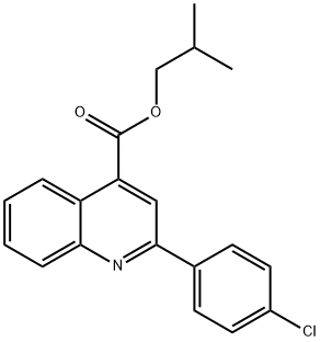 isobutyl 2-(4-chlorophenyl)-4-quinolinecarboxylate 化学構造式