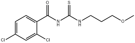 N-(2,4-dichlorobenzoyl)-N'-(3-methoxypropyl)thiourea 化学構造式