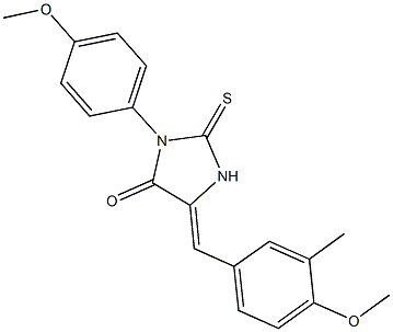 5-(4-methoxy-3-methylbenzylidene)-3-(4-methoxyphenyl)-2-thioxo-4-imidazolidinone,431076-04-9,结构式