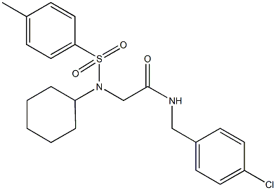 N-(4-chlorobenzyl)-2-{cyclohexyl[(4-methylphenyl)sulfonyl]amino}acetamide Structure