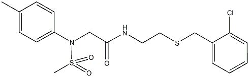 N-{2-[(2-chlorobenzyl)sulfanyl]ethyl}-2-[4-methyl(methylsulfonyl)anilino]acetamide,431883-32-8,结构式