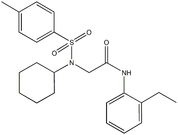 2-{cyclohexyl[(4-methylphenyl)sulfonyl]amino}-N-(2-ethylphenyl)acetamide|