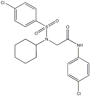 N-(4-chlorophenyl)-2-[[(4-chlorophenyl)sulfonyl](cyclohexyl)amino]acetamide Structure