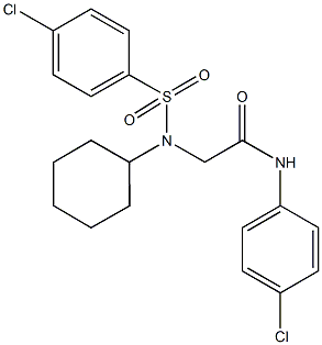 N-(4-chlorophenyl)-2-[[(4-chlorophenyl)sulfonyl](cyclohexyl)amino]acetamide Struktur