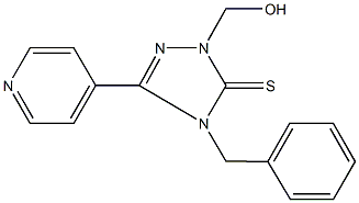 4-benzyl-2-(hydroxymethyl)-5-(4-pyridinyl)-2,4-dihydro-3H-1,2,4-triazole-3-thione 结构式
