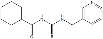 N-(cyclohexylcarbonyl)-N'-(3-pyridinylmethyl)thiourea 化学構造式