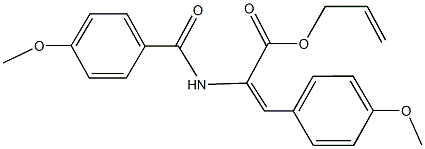 allyl 2-[(4-methoxybenzoyl)amino]-3-(4-methoxyphenyl)acrylate 结构式