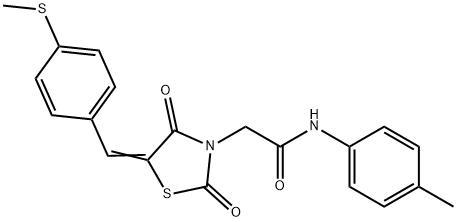 N-(4-methylphenyl)-2-{5-[4-(methylsulfanyl)benzylidene]-2,4-dioxo-1,3-thiazolidin-3-yl}acetamide|