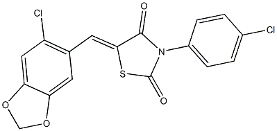 5-[(6-chloro-1,3-benzodioxol-5-yl)methylene]-3-(4-chlorophenyl)-1,3-thiazolidine-2,4-dione|