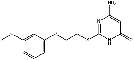6-amino-2-{[2-(3-methoxyphenoxy)ethyl]sulfanyl}-4(1H)-pyrimidinone,431906-34-2,结构式