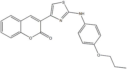 3-[2-(4-propoxyanilino)-1,3-thiazol-4-yl]-2H-chromen-2-one,431908-34-8,结构式