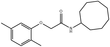 N-cyclooctyl-2-(2,5-dimethylphenoxy)acetamide 结构式