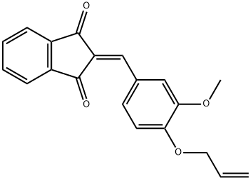 2-[4-(allyloxy)-3-methoxybenzylidene]-1H-indene-1,3(2H)-dione,431910-91-7,结构式