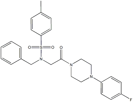 N-benzyl-N-{2-[4-(4-fluorophenyl)-1-piperazinyl]-2-oxoethyl}-4-methylbenzenesulfonamide Structure