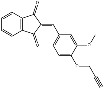2-[3-methoxy-4-(2-propynyloxy)benzylidene]-1H-indene-1,3(2H)-dione Structure