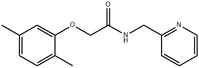 2-(2,5-dimethylphenoxy)-N-(2-pyridinylmethyl)acetamide 化学構造式