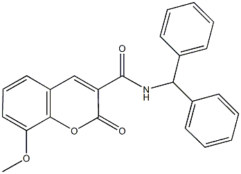 N-benzhydryl-8-methoxy-2-oxo-2H-chromene-3-carboxamide,431922-53-1,结构式