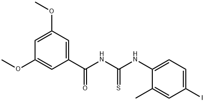 N-(3,5-dimethoxybenzoyl)-N'-(4-iodo-2-methylphenyl)thiourea,431924-94-6,结构式