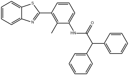 N-[3-(1,3-benzothiazol-2-yl)-2-methylphenyl]-2,2-diphenylacetamide Structure