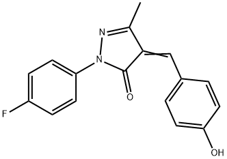 2-(4-fluorophenyl)-4-(4-hydroxybenzylidene)-5-methyl-2,4-dihydro-3H-pyrazol-3-one Structure