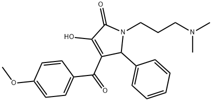 1-[3-(dimethylamino)propyl]-3-hydroxy-4-(4-methoxybenzoyl)-5-phenyl-1,5-dihydro-2H-pyrrol-2-one Structure