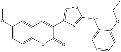 3-[2-(2-ethoxyanilino)-1,3-thiazol-4-yl]-6-methoxy-2H-chromen-2-one Structure