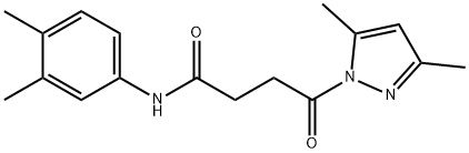 N-(3,4-dimethylphenyl)-4-(3,5-dimethyl-1H-pyrazol-1-yl)-4-oxobutanamide Structure