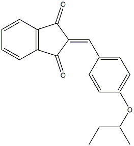 2-(4-sec-butoxybenzylidene)-1H-indene-1,3(2H)-dione 化学構造式
