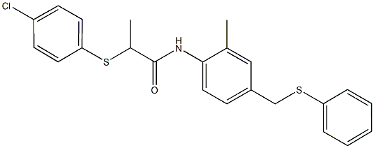 431931-26-9 2-[(4-chlorophenyl)sulfanyl]-N-{2-methyl-4-[(phenylsulfanyl)methyl]phenyl}propanamide