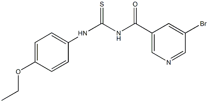 N-[(5-bromo-3-pyridinyl)carbonyl]-N'-(4-ethoxyphenyl)thiourea 结构式