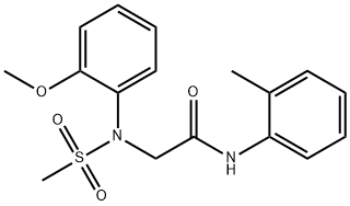 2-[2-methoxy(methylsulfonyl)anilino]-N-(2-methylphenyl)acetamide Struktur
