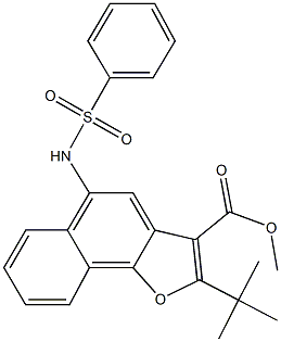 methyl 2-tert-butyl-5-[(phenylsulfonyl)amino]naphtho[1,2-b]furan-3-carboxylate Struktur