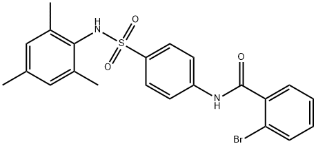 2-bromo-N-{4-[(mesitylamino)sulfonyl]phenyl}benzamide Struktur