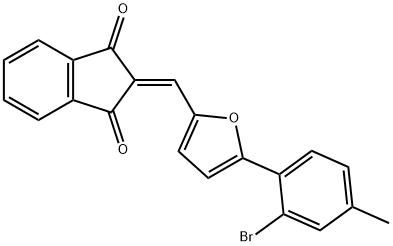 2-{[5-(2-bromo-4-methylphenyl)furan-2-yl]methylidene}-1H-indene-1,3(2H)-dione,431937-69-8,结构式