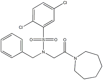 N-[2-(1-azepanyl)-2-oxoethyl]-N-benzyl-2,5-dichlorobenzenesulfonamide Structure