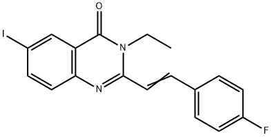3-ethyl-2-[2-(4-fluorophenyl)vinyl]-6-iodo-4(3H)-quinazolinone Structure