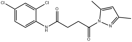 N-(2,4-dichlorophenyl)-4-(3,5-dimethyl-1H-pyrazol-1-yl)-4-oxobutanamide Struktur