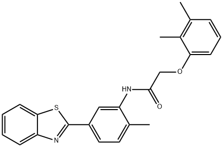 N-[5-(1,3-benzothiazol-2-yl)-2-methylphenyl]-2-(2,3-dimethylphenoxy)acetamide Struktur