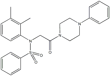 N-(2,3-dimethylphenyl)-N-[2-oxo-2-(4-phenyl-1-piperazinyl)ethyl]benzenesulfonamide,431981-18-9,结构式