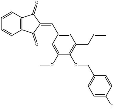 431981-23-6 2-{3-allyl-4-[(4-fluorobenzyl)oxy]-5-methoxybenzylidene}-1H-indene-1,3(2H)-dione