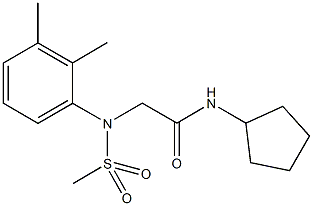 N-cyclopentyl-2-[2,3-dimethyl(methylsulfonyl)anilino]acetamide Structure