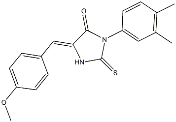 3-(3,4-dimethylphenyl)-5-(4-methoxybenzylidene)-2-thioxo-4-imidazolidinone 结构式