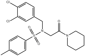 N-(3,4-dichlorobenzyl)-4-methyl-N-[2-oxo-2-(1-piperidinyl)ethyl]benzenesulfonamide Structure